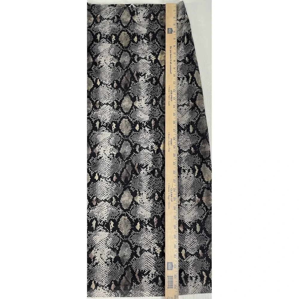Zara snake‎ skin print tulle midi skirt semi sheer Women's Size M City Chic